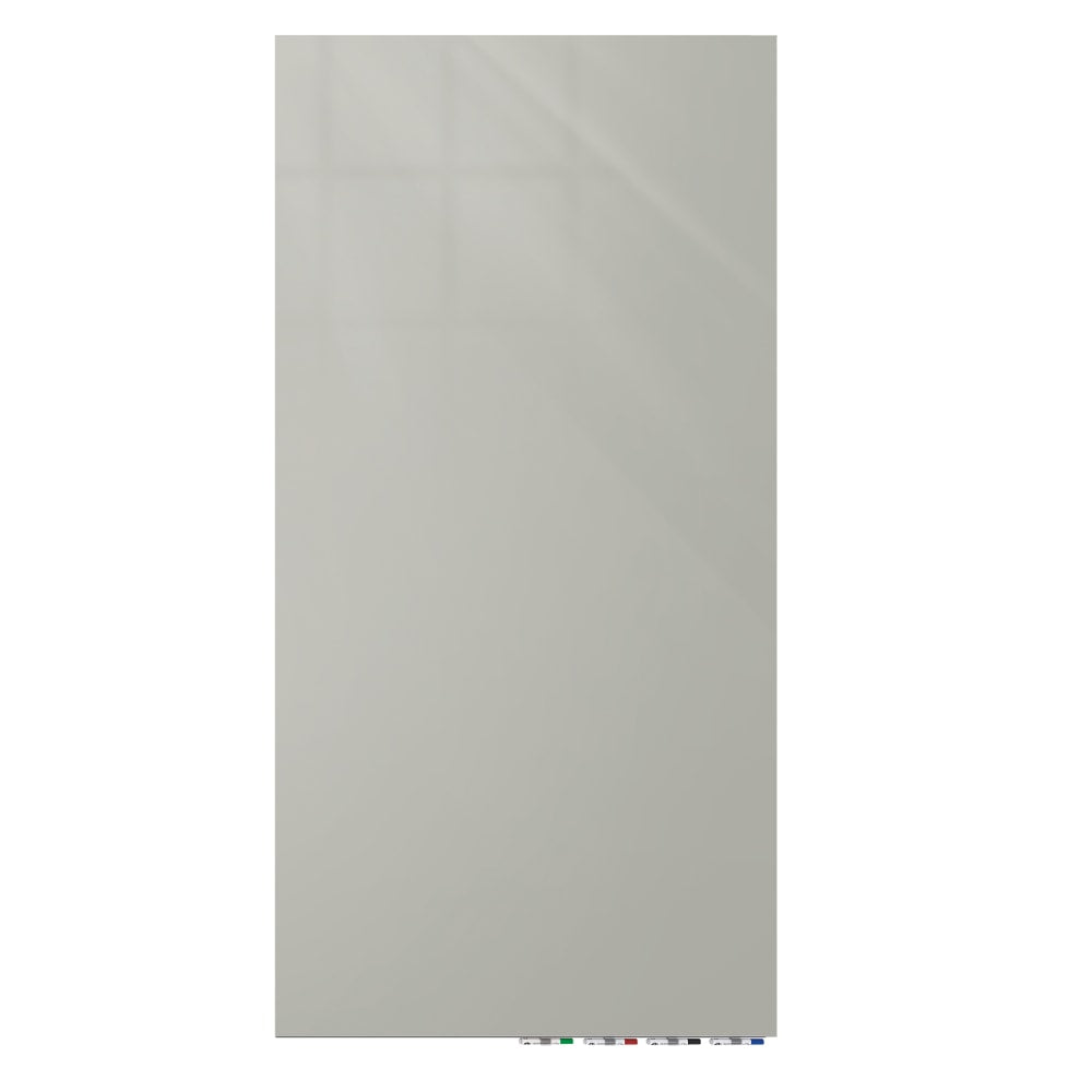 Ghent Aria Low-Profile Magnetic Glass Whiteboard, 36in x 24in, Gray