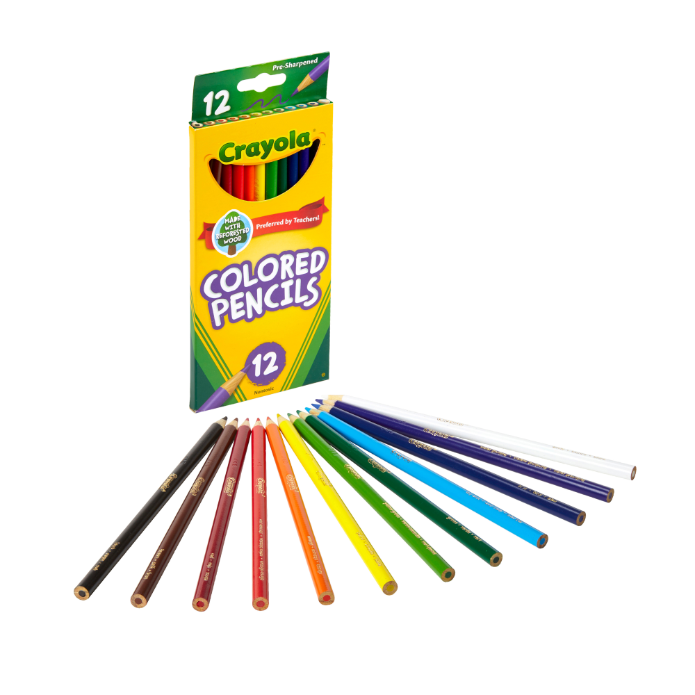 Crayola Color Pencils, Assorted Colors, Set Of 12 Color Pencils