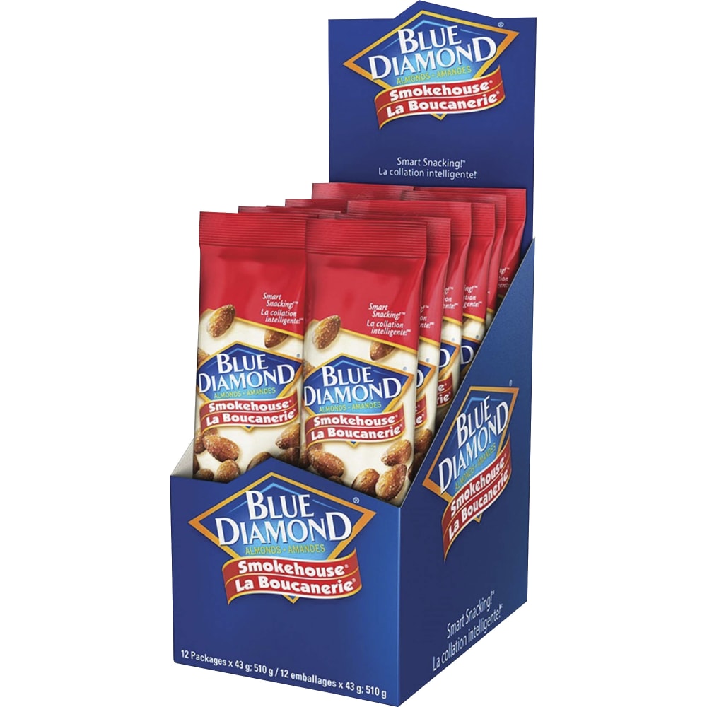 BlueDiamond Smokehouse Almonds - Smokehouse BBQ - 1.50 oz - 12 / Box