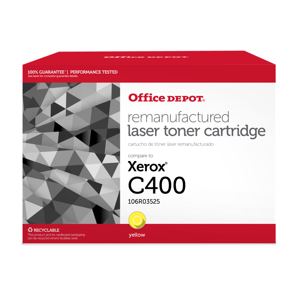 Office Depot Remanufactured Yellow Extra High Yield Toner Cartridge Replacement For Xerox C400, ODC400Y