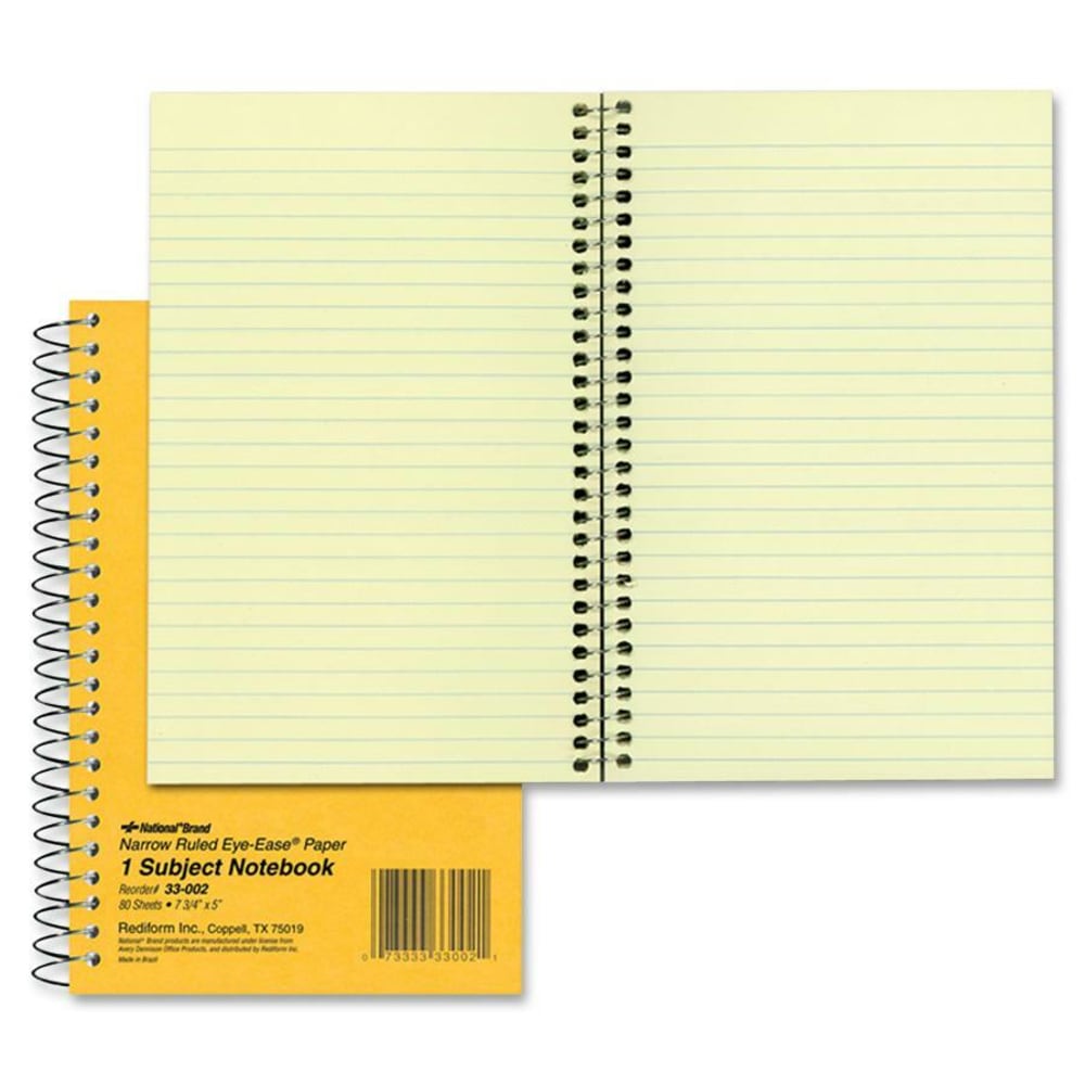 Rediform Brown Board Notebook, 5in x 7-3/4in, 1 Subject, 80 Sheets, Brown