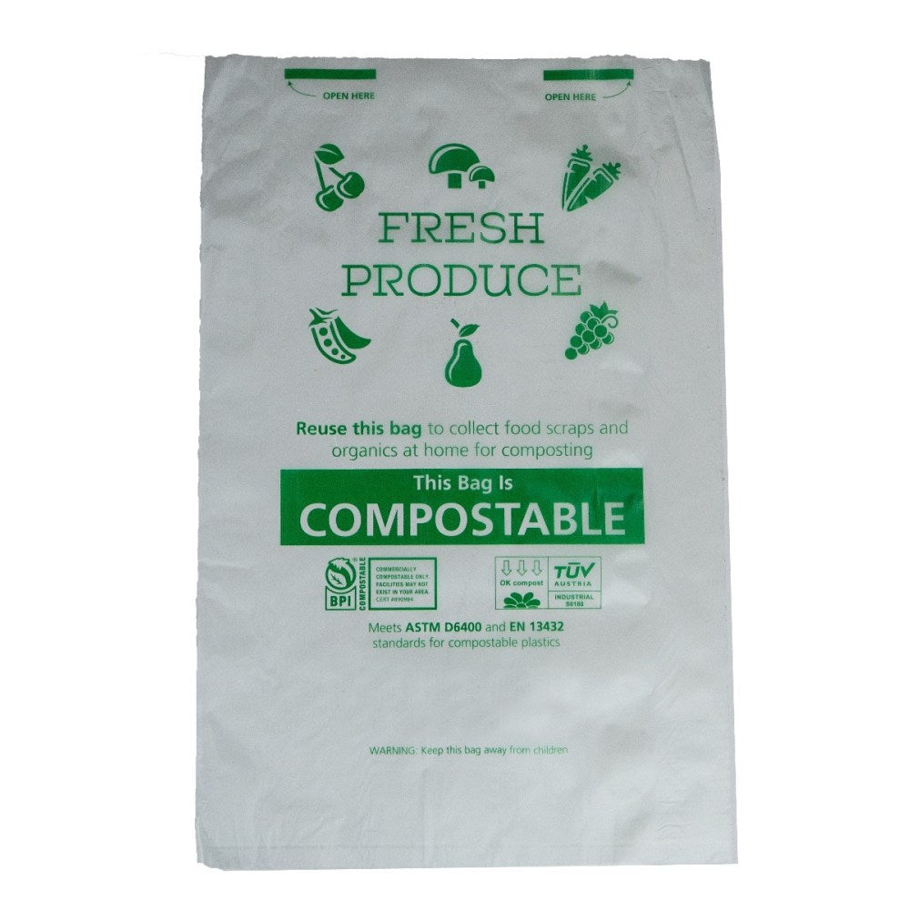 Stalk Market Produce Bags, 15in x 17in, Transparent, 300 Bags Per Roll, Case Of 4 Rolls