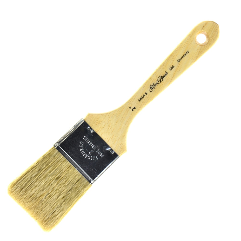 Silver Brush Varnish Paint Brush Series 1414S, 2in, Bulletin Cutter, Hog Hair, Natural