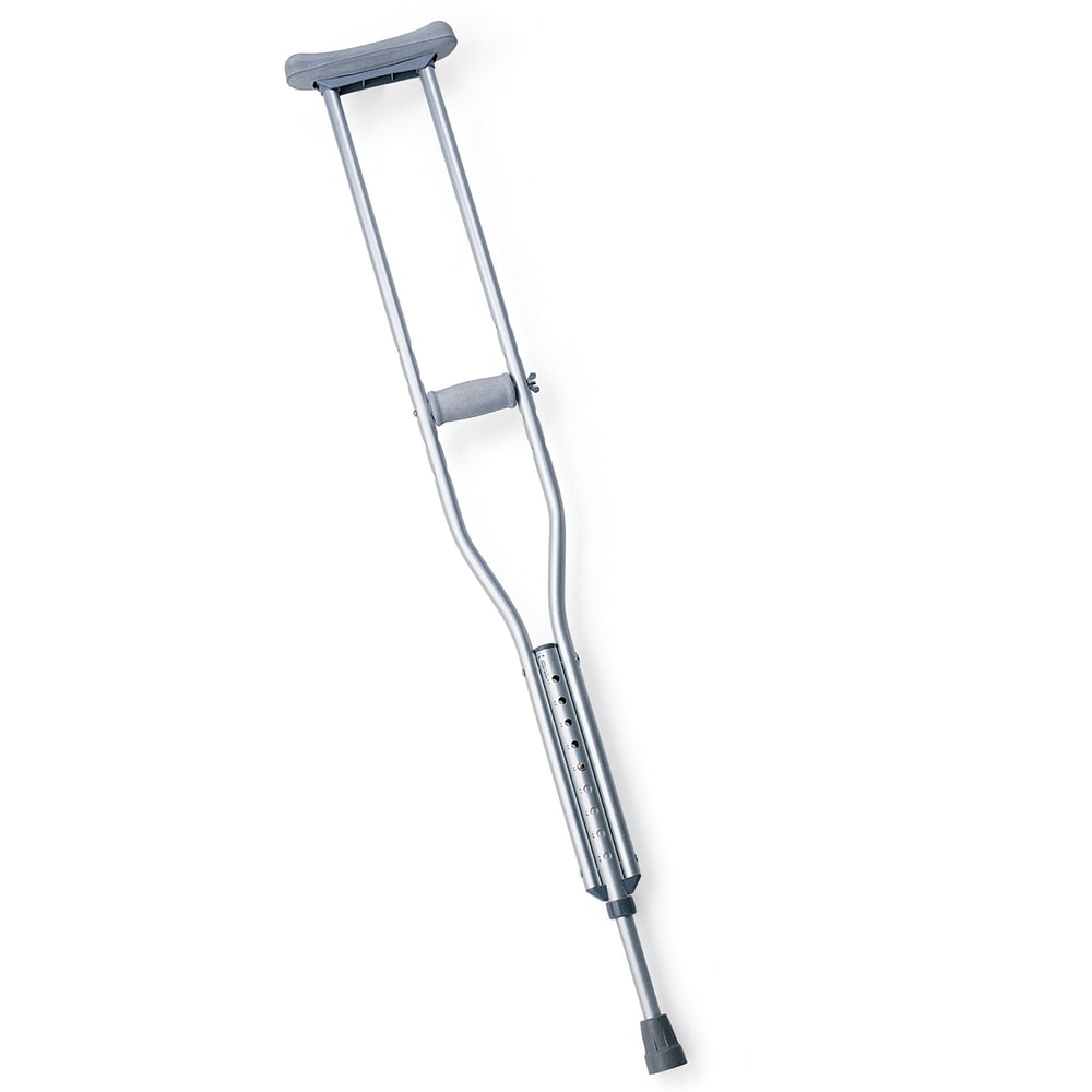 Medline Standard Aluminum Crutches, Tall, Case Of 8 Pairs