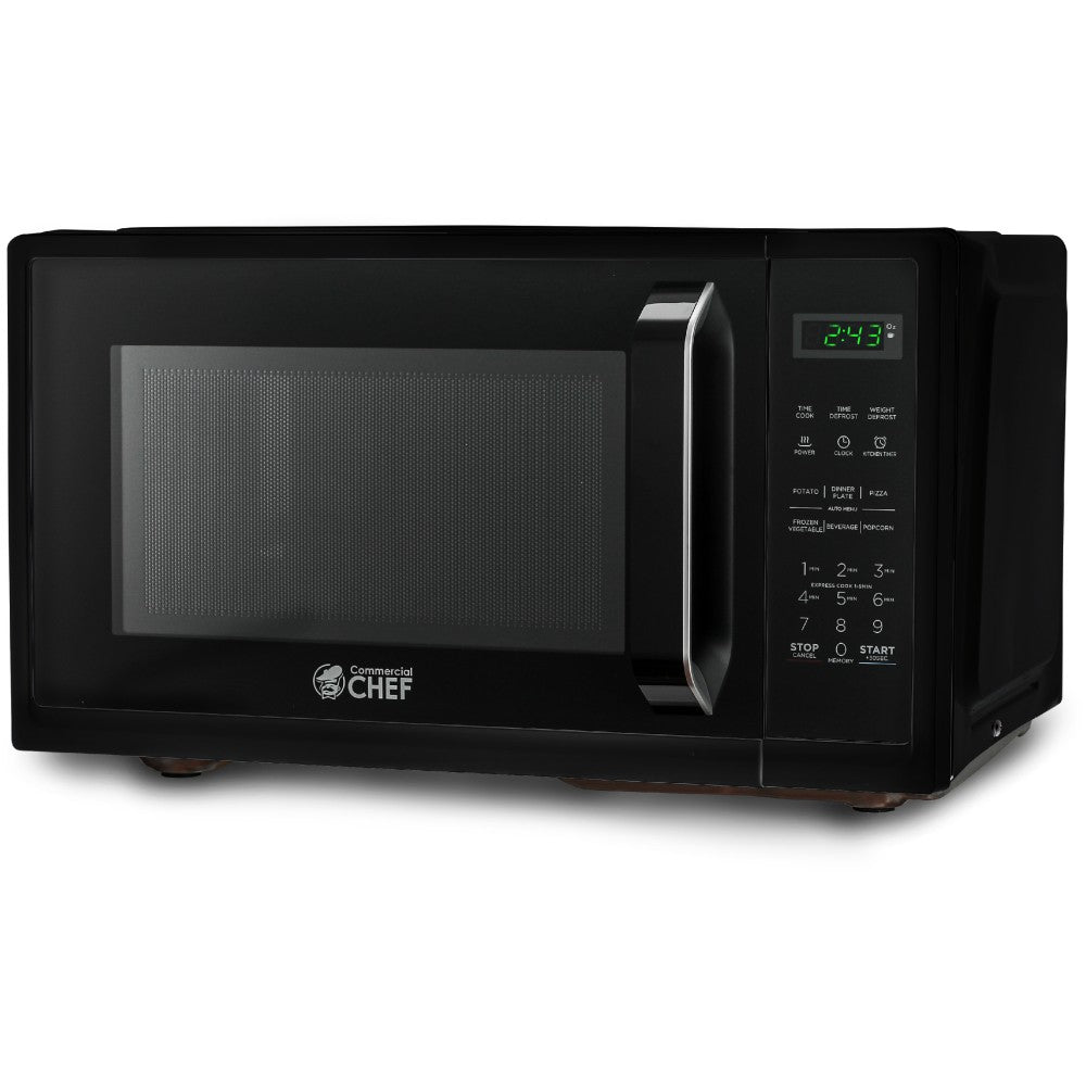 Commercial Chef 0.9 Cu. Ft. Countertop Microwave, Black