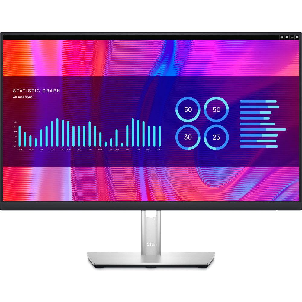 Dell P2423DE 24in Class QHD LCD Monitor - 16:9 - Black, Silver - 23.8in Viewable - In-plane Switching (IPS) Black Technology - WLED Backlight - 2560 x 1440 - 300 Nit - 5 ms - HDMI