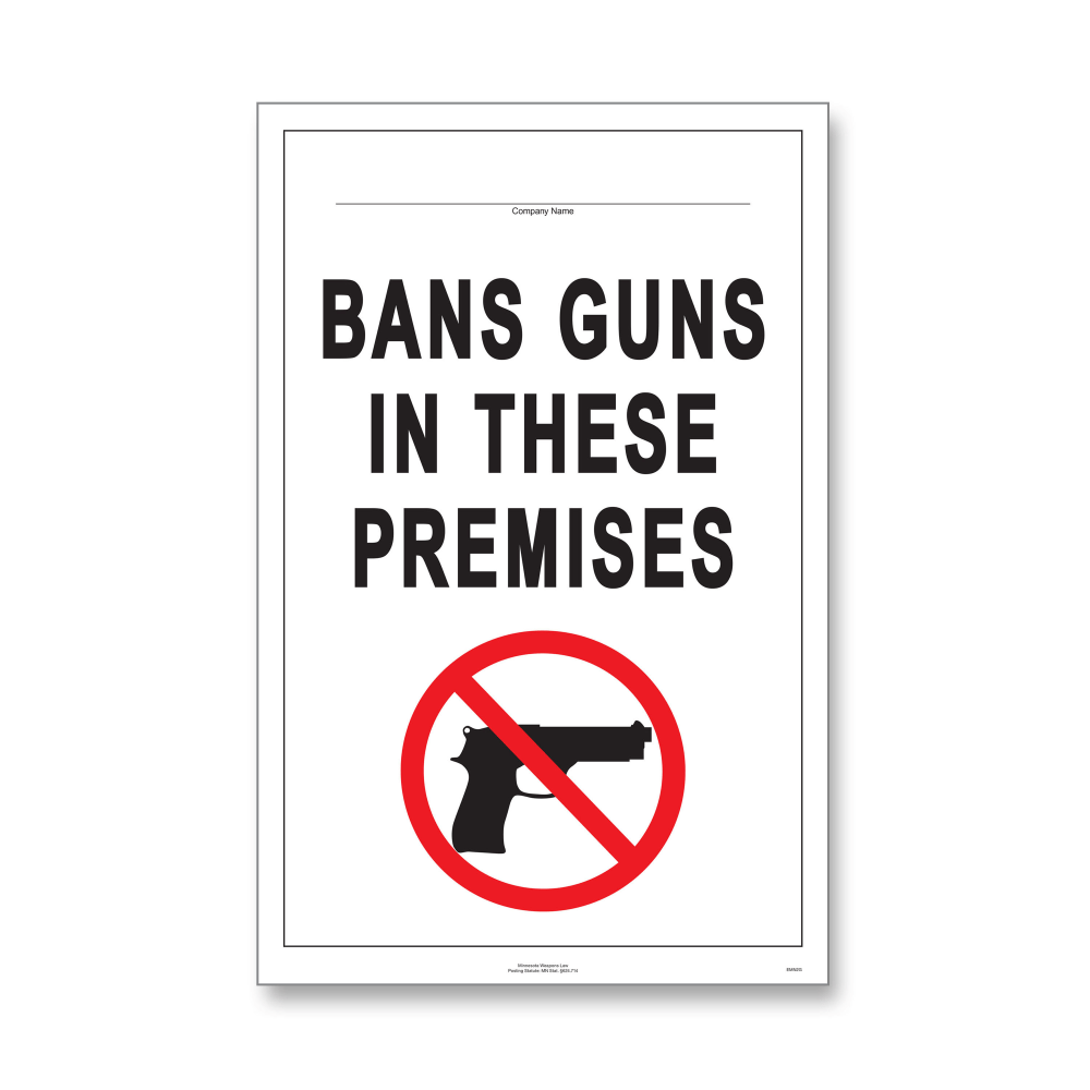 ComplyRight State Weapons Law 1-Year Poster Service, English, Minnesota, 11in x 17in