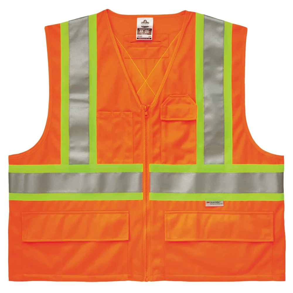 Ergodyne GloWear Safety Vest, 2-Tone X-Back 8235ZX, Type R Class 2, Small/Medium, Orange