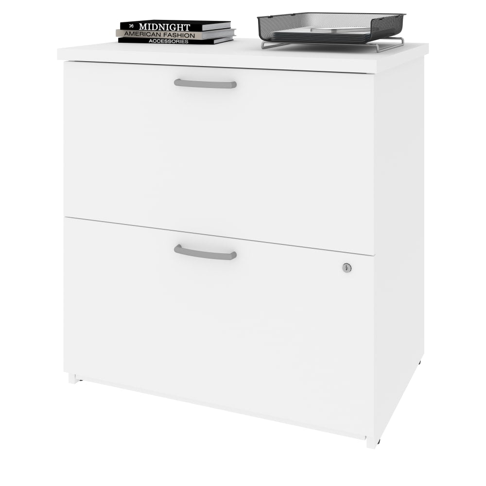 Bestar Universel 28-5/16inW x 19-5/8inD Lateral 2-Drawer File Cabinet, White