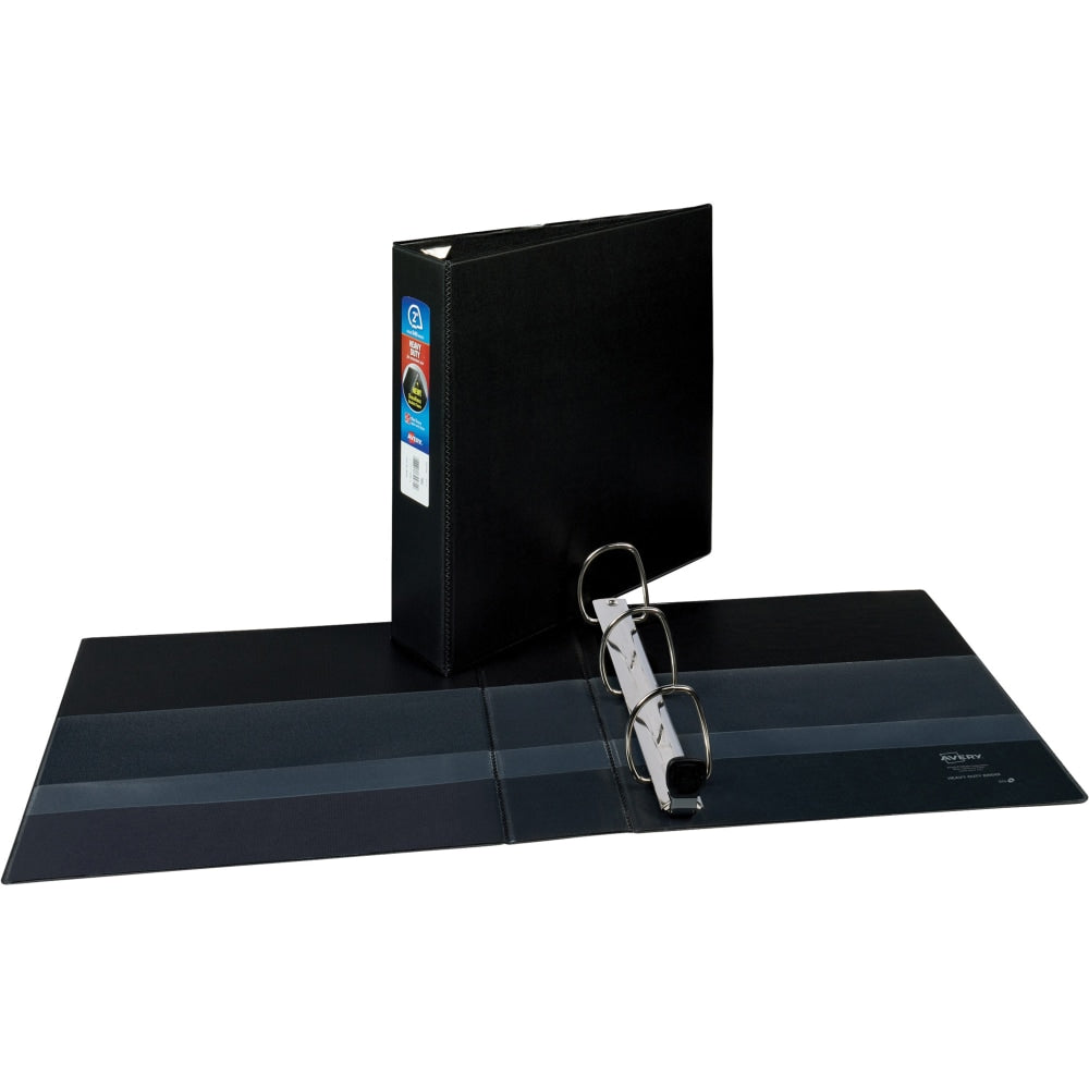 Avery Heavy-Duty 3-Ring Binder With Locking One-Touch EZD Rings, 2in D-Rings, Black