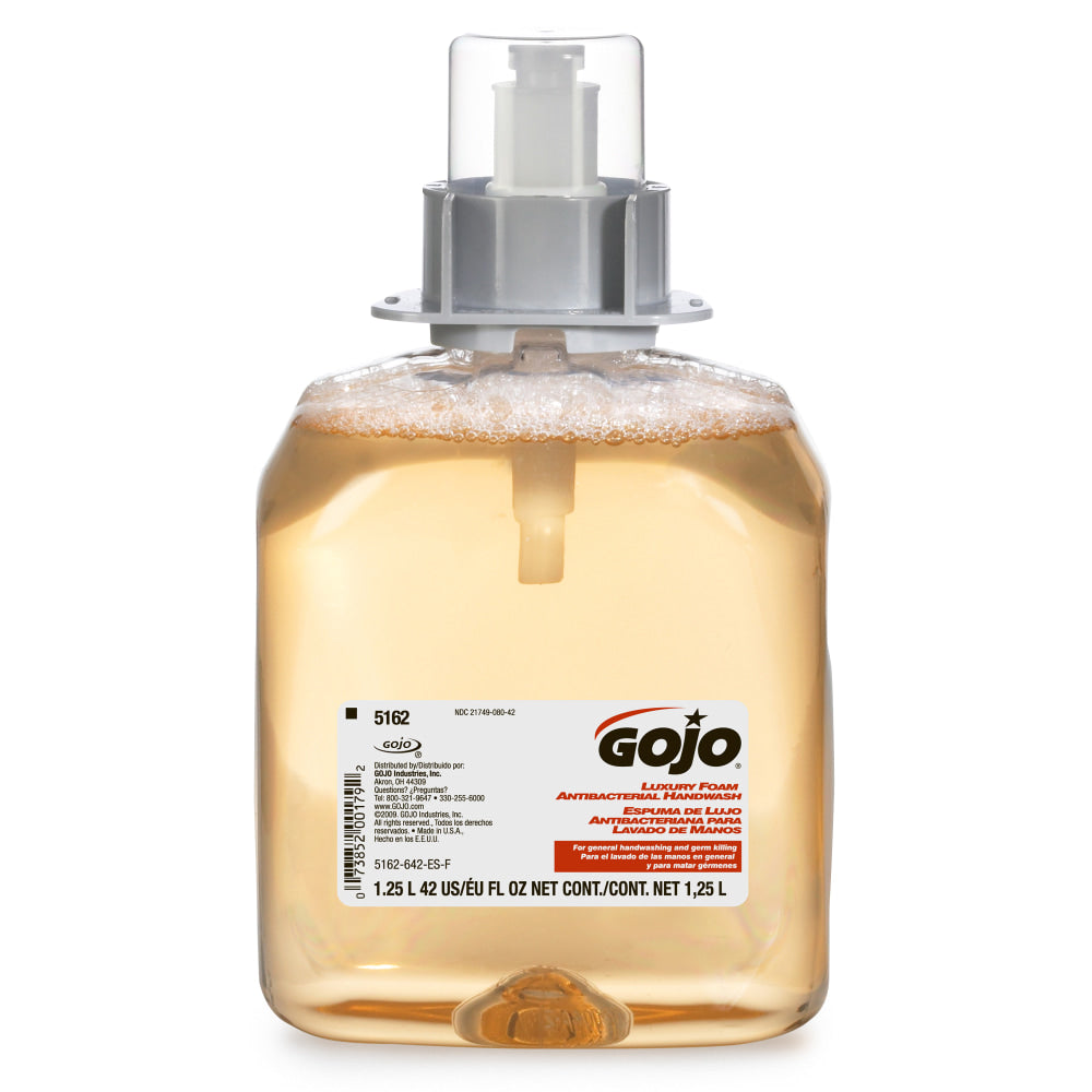 GOJO Antibacterial Luxury Foam Hand Soap, Orange Blossom Scent, 42 Oz Bottle