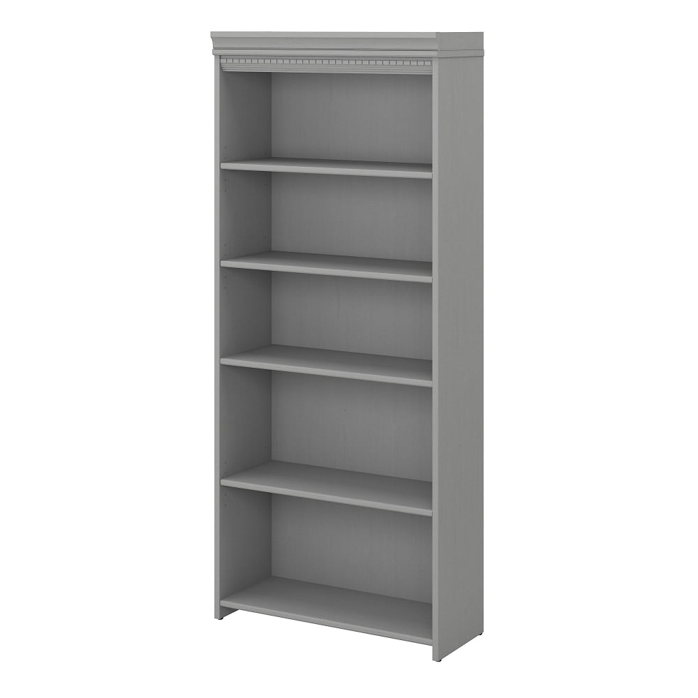 Bush Business Furniture Fairview 69inH 5-Shelf Bookcase, Cape Cod Gray, Standard Delivery