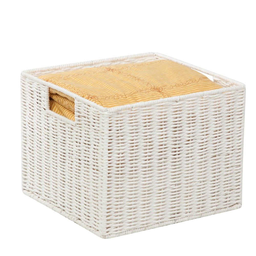 Honey-Can-Do Paper Rope Storage Crate, Medium Size, White