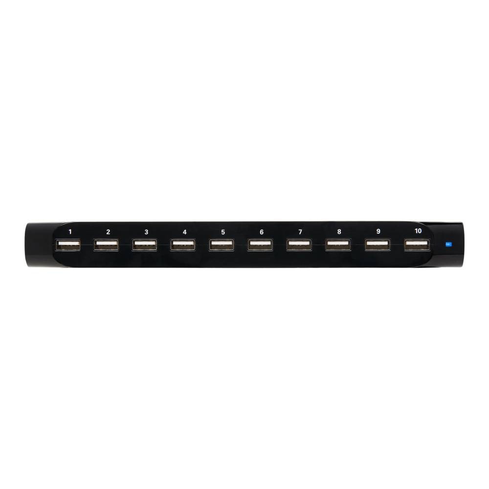 Tripp Lite 10-Port USB Charging Station Hub w Adjustable Storage Tablet / Smartphone / iPad / Iphone 5V 21A 105W - Power adapter - 96 Watt - 8 A - 10 output connectors (10 x 4 pin USB Type A) - black