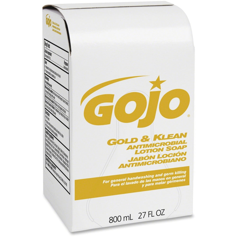 GOJO Gold & Klean Antimicrobial Lotion Hand Soap, Fresh Scent , 27.1 Oz Bottle