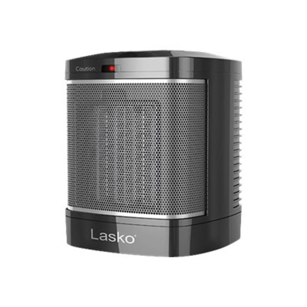 Lasko CD08500 1500 Watts Electric Ceramic Heater, 3 Heat Settings, 7.66inH x 6inW x 6inD, Black & Gray