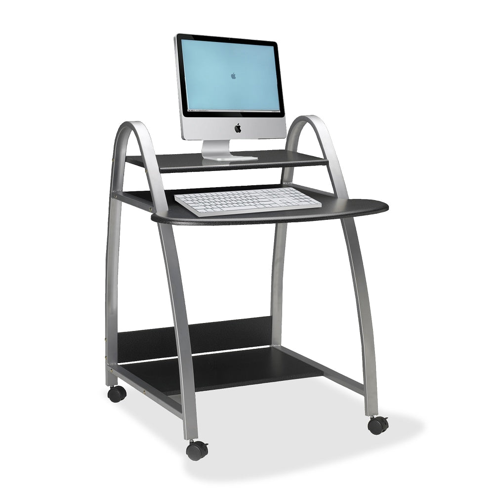 Mayline Arch 29inW Computer Desk Cart, Anthracite