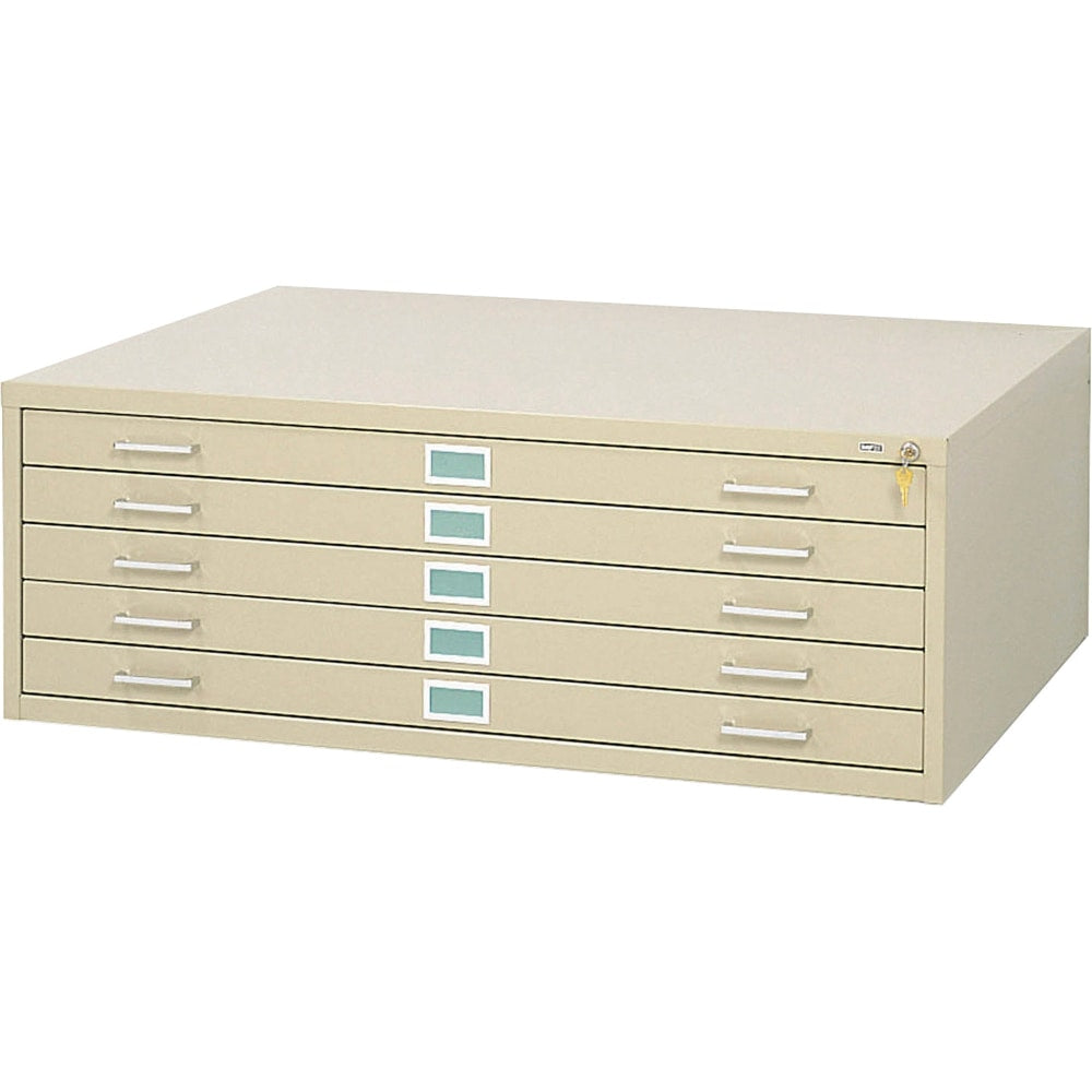 Safco 35 3/8inD Vertical 5-Drawer Vertical File Cabinet 3/8inD, Tropic Sand