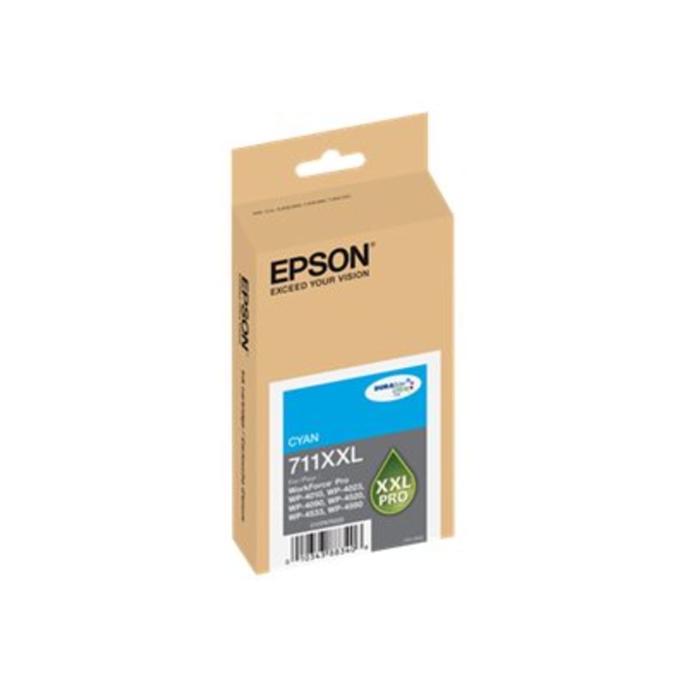 Epson 711XXL DuraBrite Cyan Ultra-High-Yield Ink Cartridge, T711XXL220