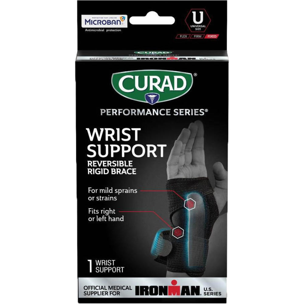 CURAD Performance Series Reversible Wrist Support, Universal, Black