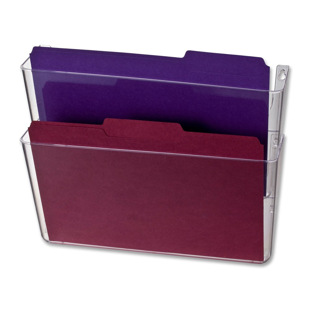 OIC Wall Mountable Space-Saving Files, Letter Size, Clear