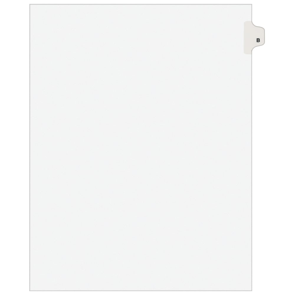 Avery Individual Legal Dividers Avery Style, Letter Size, Side Tab B, Pack Of 25