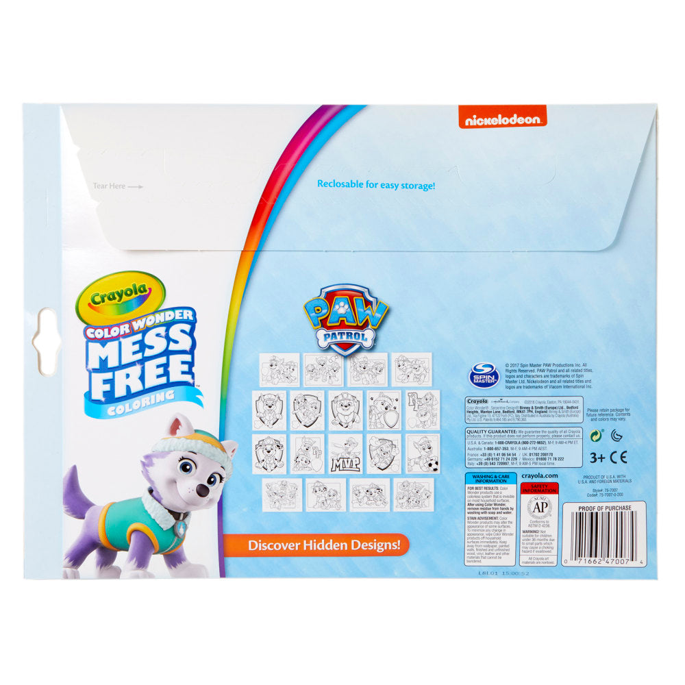 Crayola Color Wonder Mess-Free Coloring Pads & Markers, Paw Patrol