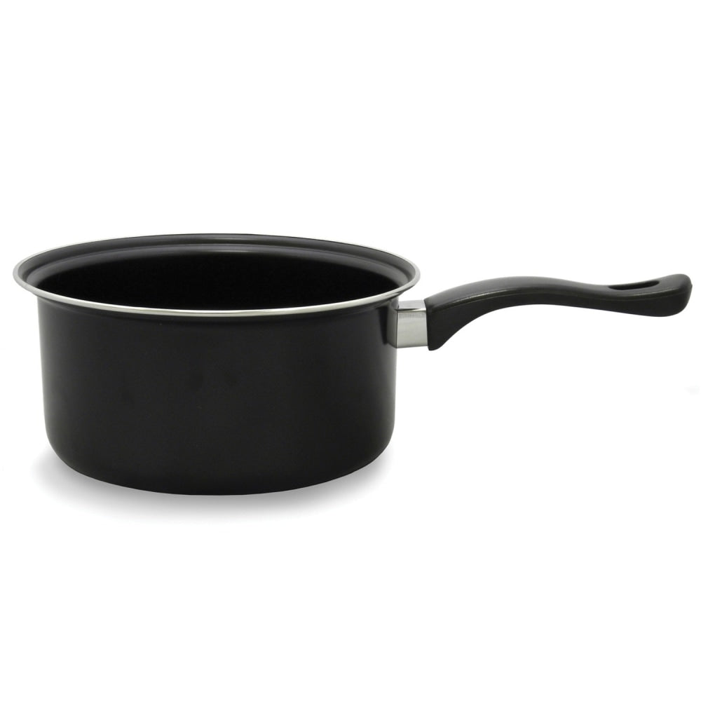 Brentwood BSP-1620 1.5qt and 3qt Non-Stick Saucepan Set, Black - 2 Pieces - Cooking, Sauce - Dishwasher Safe - 3 quart - 1.50 quart - Black - Carbon Steel Body