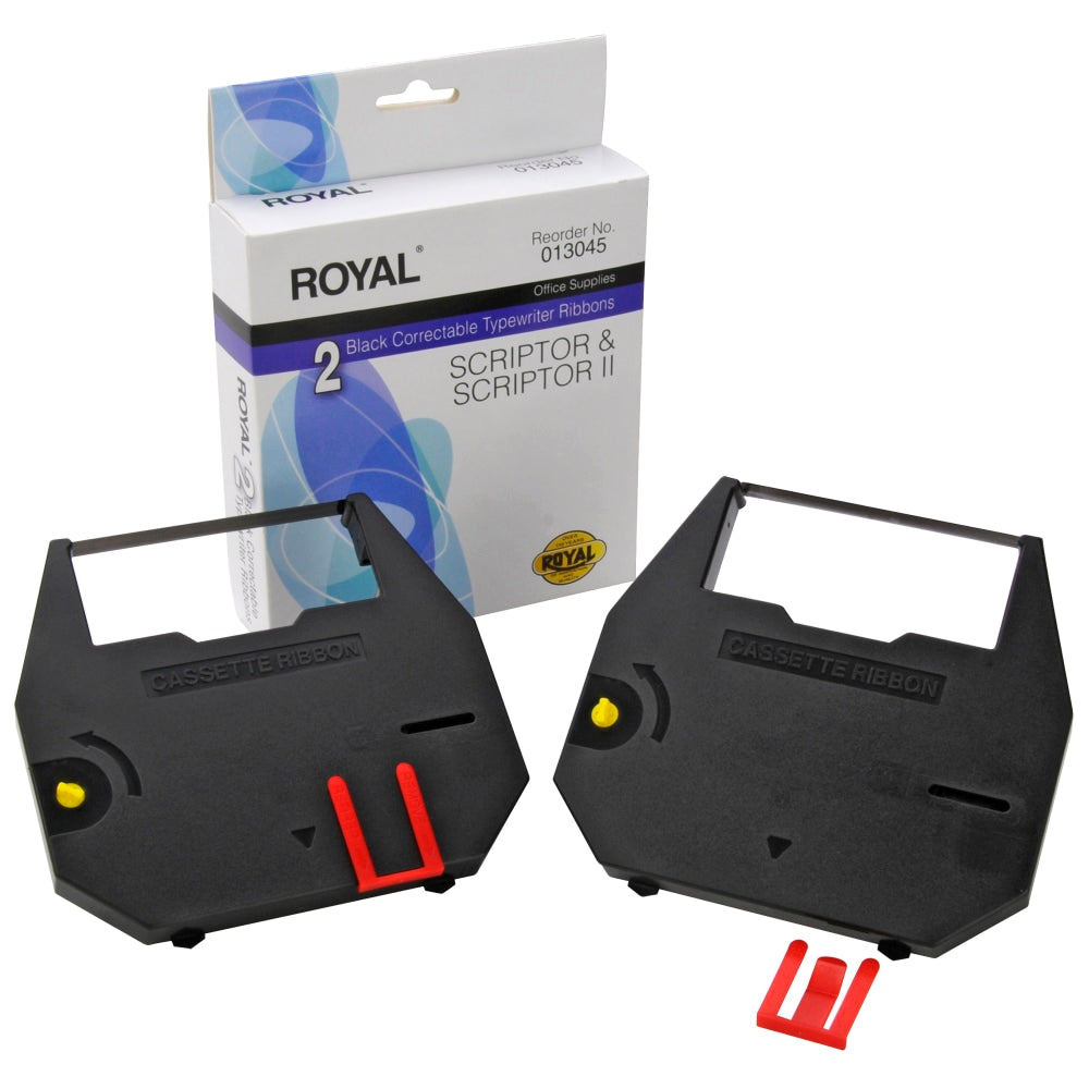 Royal Correctable Typewriter Ribbons, Black, 013045, Pack Of 2