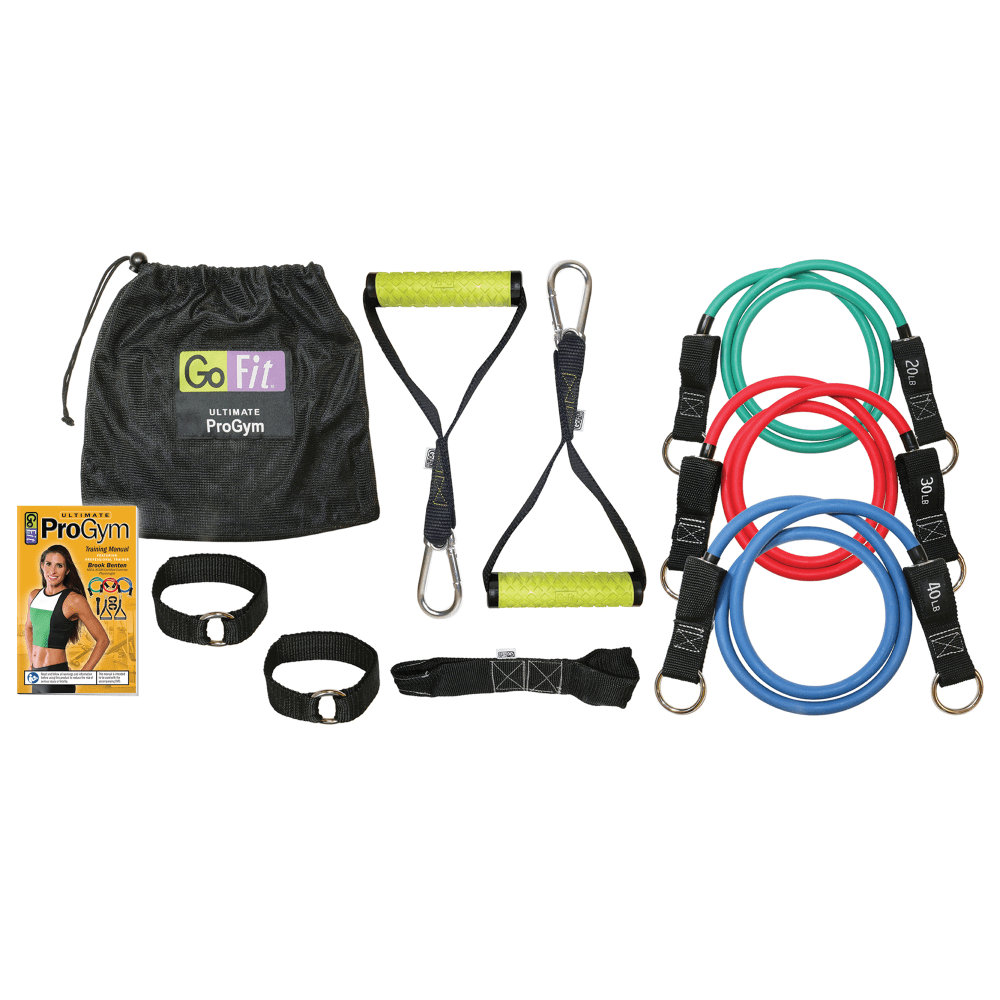 GoFit Ultimate ProGym Resistance Bands Kit With Training DVD, Multicolor