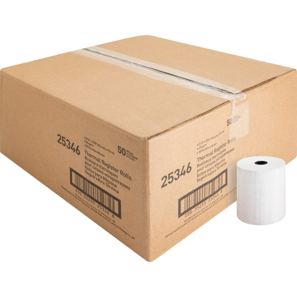 Sparco Thermal Paper, 3.13in x 230ft, White, Pack Of 50