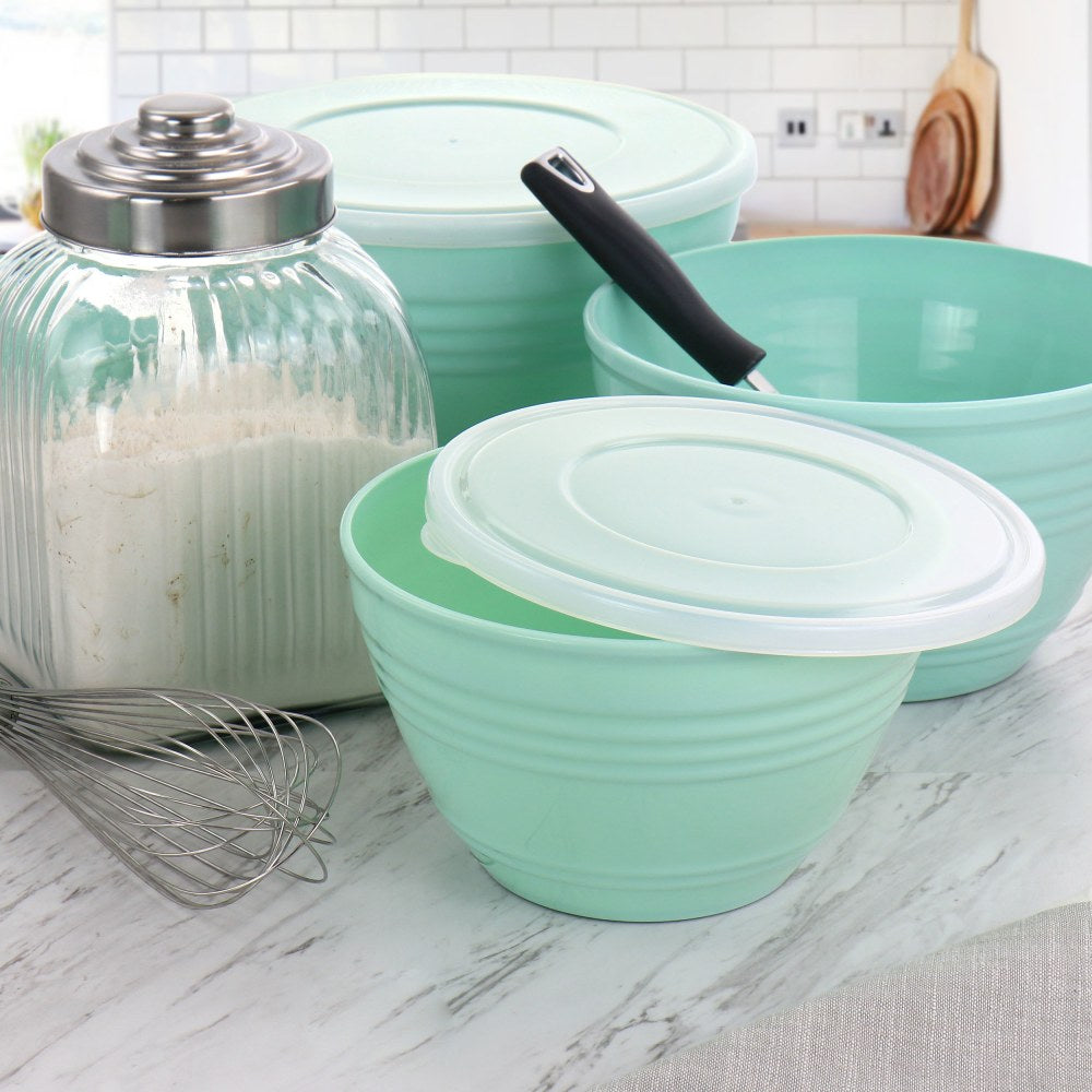 Martha Stewart 8-Piece Bowl Set, Turquoise