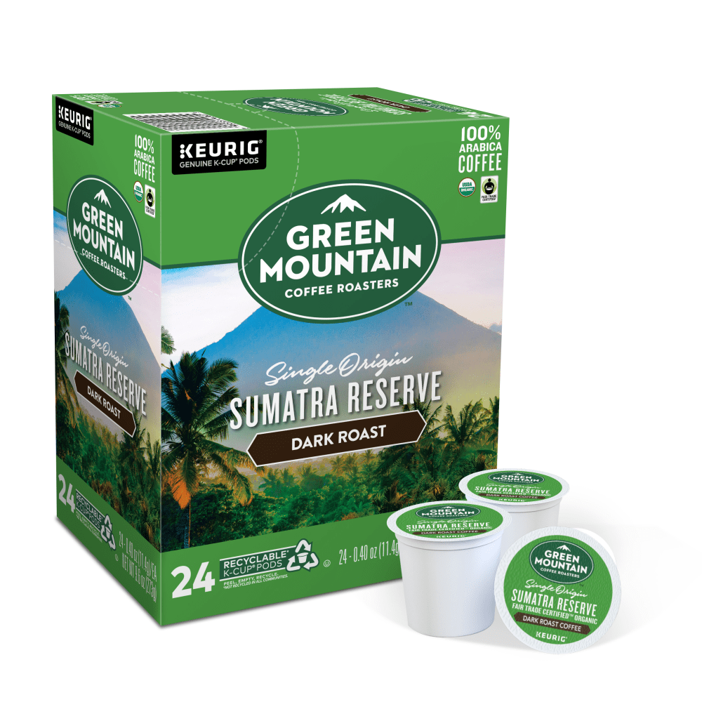 Green Mountain Coffee Single-Serve Coffee K-Cup, Sumatran Reserve, Carton Of 96, 4 x 24 Per Box