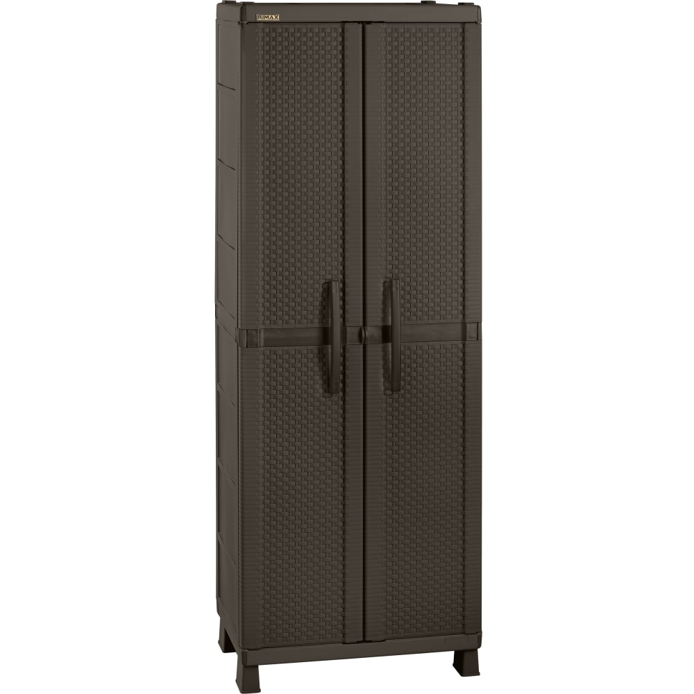 Inval 75inH 4-Shelf Storage Cabinet, Brown