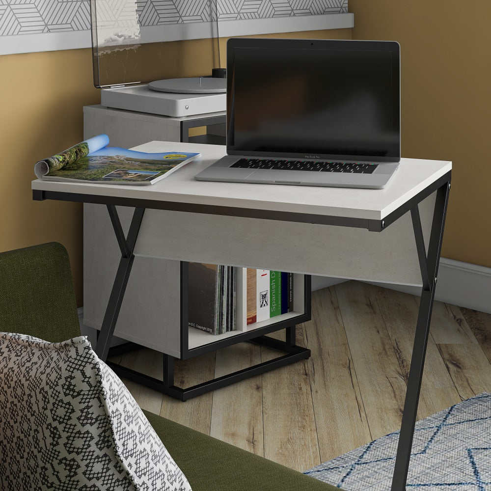 Ameriwood Home Regal 27inW Laptop Computer Desk, Off-White