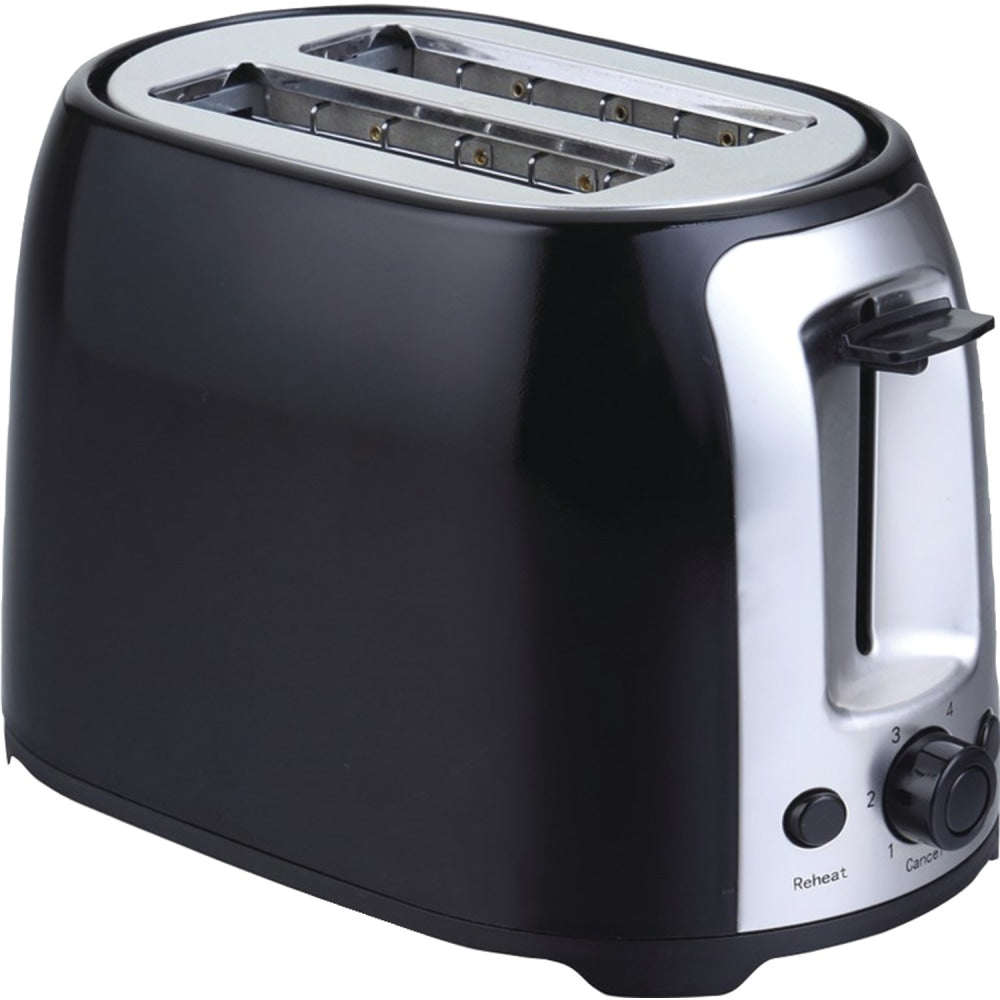 Brentwood Cool Touch 2-Slice Wide-Slot Toaster, Black/Stainless Steel