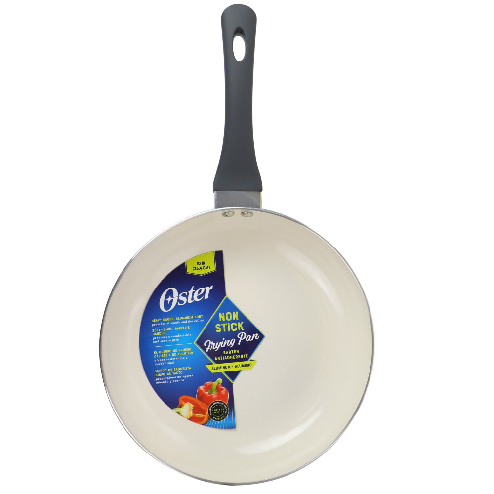 Oster Ridge Valley Aluminum Non-Stick Frying Pan, 10in, Gray