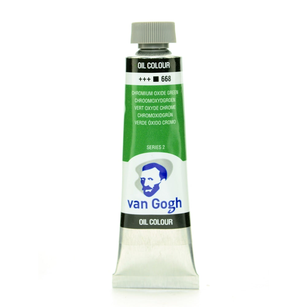 Van Gogh Oil Colors, 1.35 oz, Chrome Oxide Green, Pack Of 2