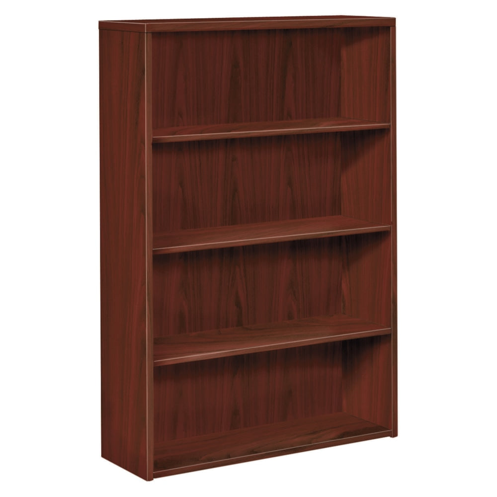 HON 10500 58inH 4-Shelf Bookcase, Mahogany