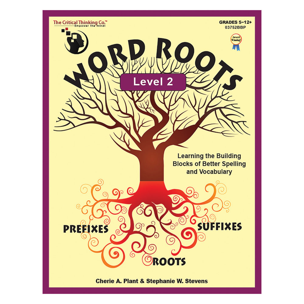 The Critical Thinking Co. Word Roots Level 2 Workbook, Grades 5-12