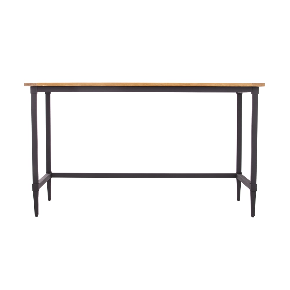 SEI Lawrenny 53inW Reclaimed Wood Computer Desk, Natural/Black