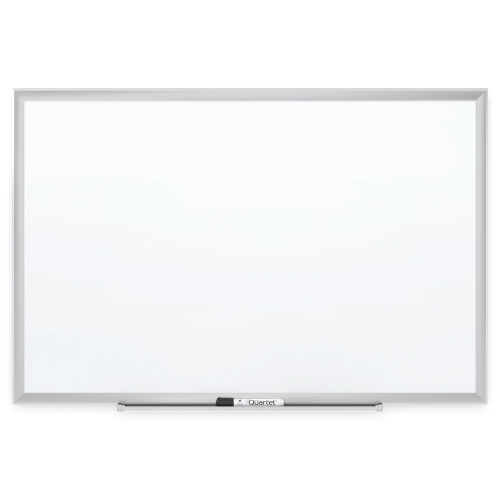 Quartet Magnetic Porcelain Dry-Erase Whiteboard, 48in x 96in, Aluminum Frame With Silver Finish