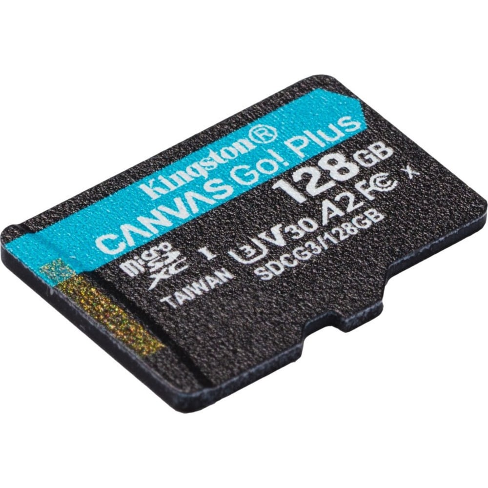 Kingston Canvas Go! Plus SDCG3 128 GB Class 10/UHS-I (U3) microSDXC - 170 MB/s Read - 90 MB/s Write - Lifetime Warranty