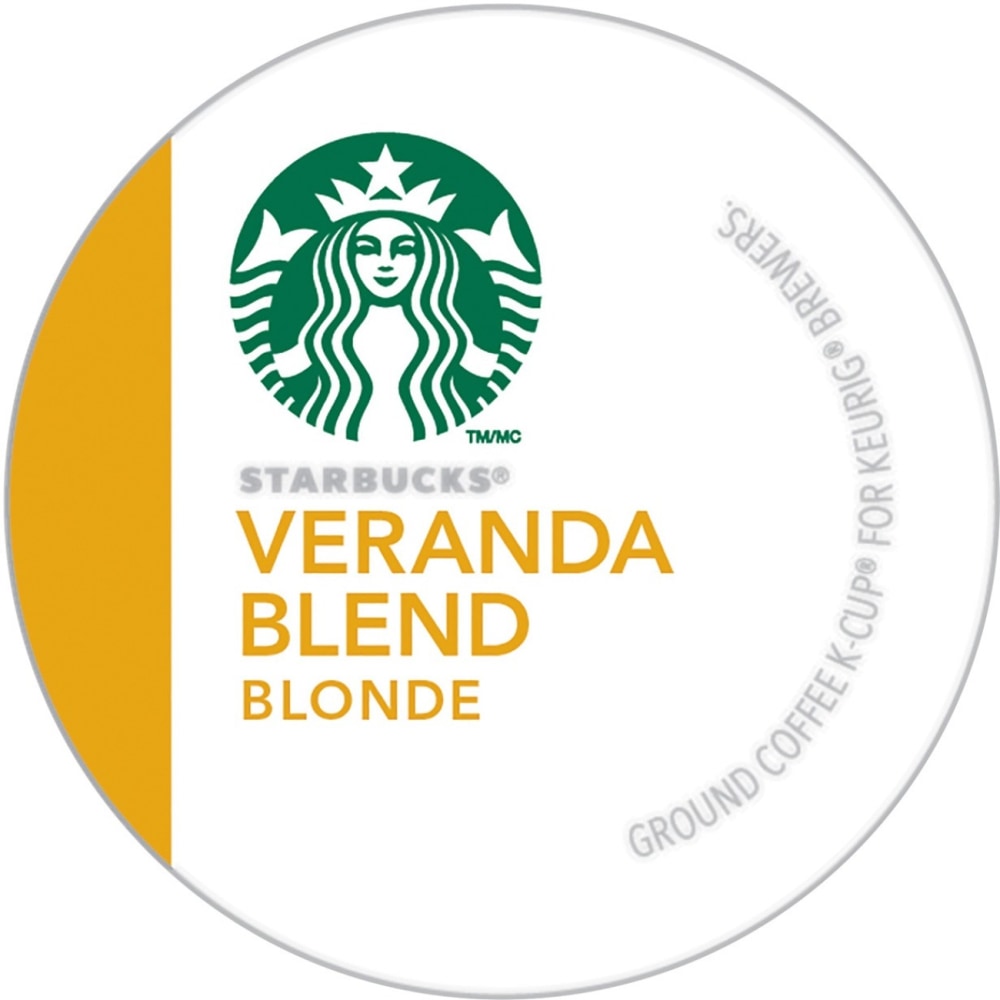 Starbucks Single-Serve Coffee K-Cup, Veranda Blend, Carton Of 24