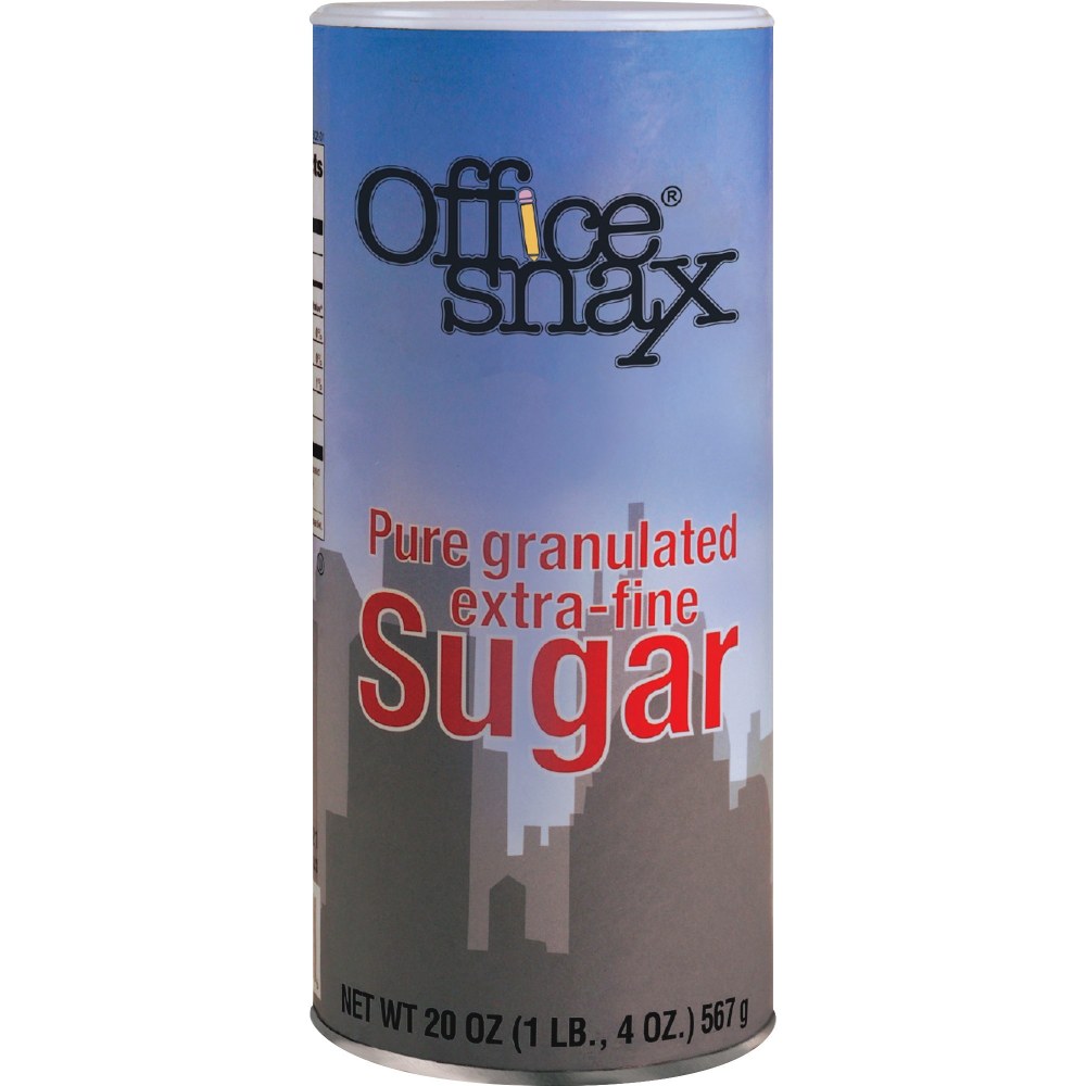 Office Snax Sugar Canister, 20 Oz.