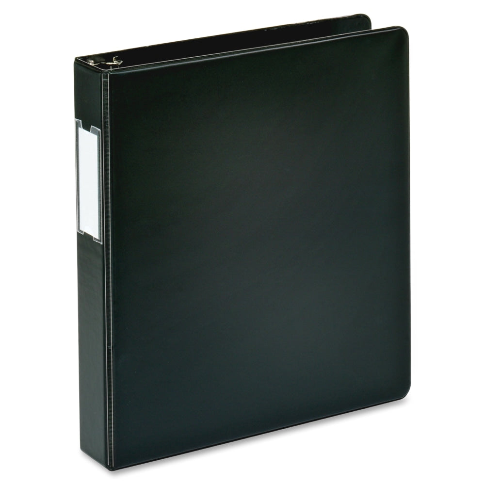 Business Source 1.5in D-Ring Binder, 1 1/2in Ring, Black