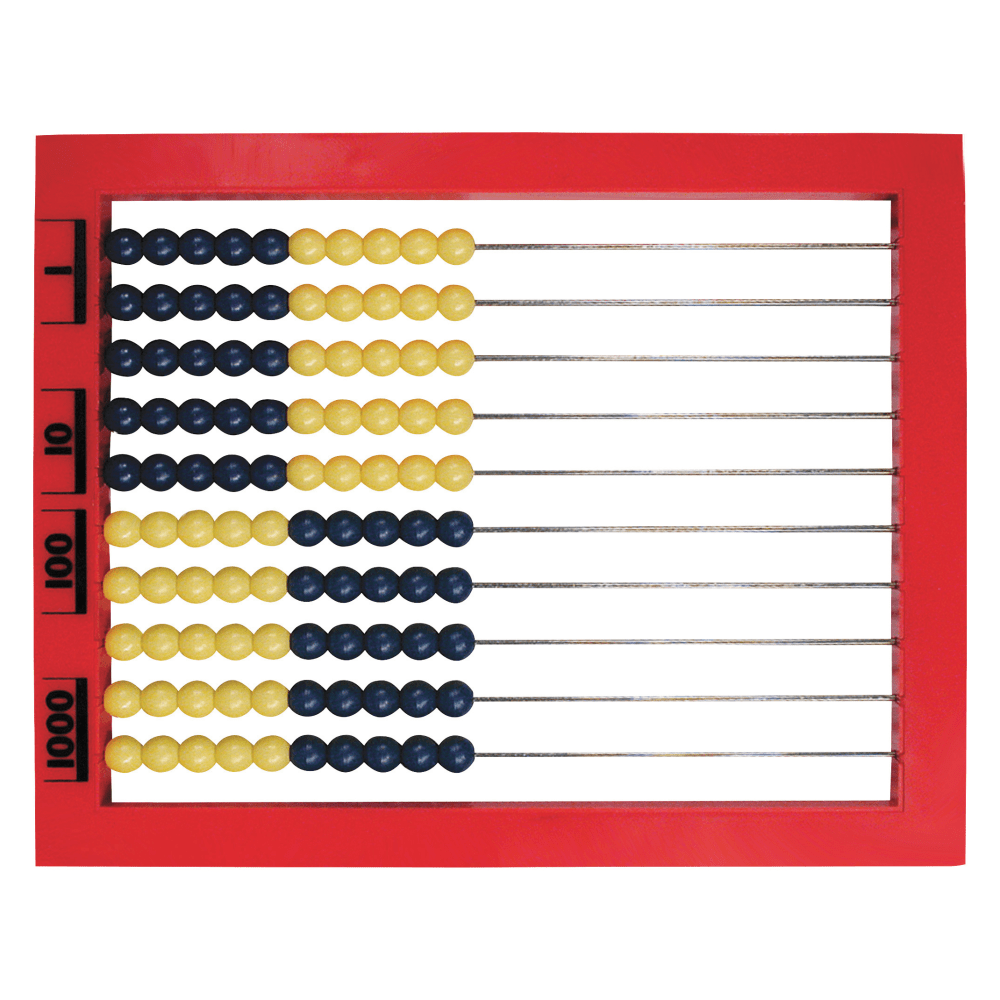 Learning Resources 2-Color Desktop Abacus, 1/2inH x 9 1/2inW x 8 1/2inD, Multicolor, Grades Pre-K - 8