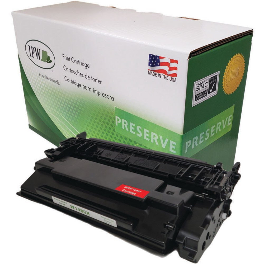 IPW Preserve Remanufactured Black High Yield MICR Toner Cartridge Replacement For HP/Troy W1480X, W1480XM-ODP