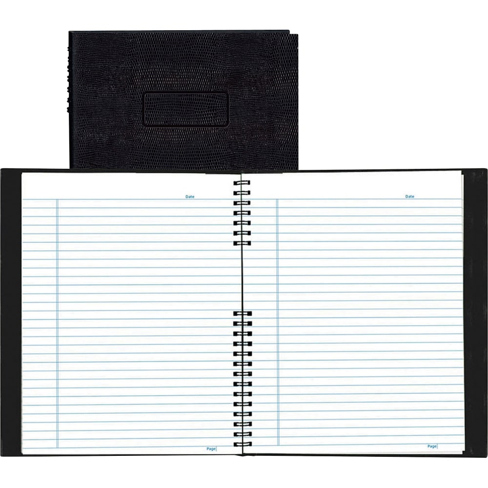 Blueline NotePro 50% Recycled Notebook, 8 1/2in x 11in, College Ruled, 100 Sheets, Lizard-Like Black