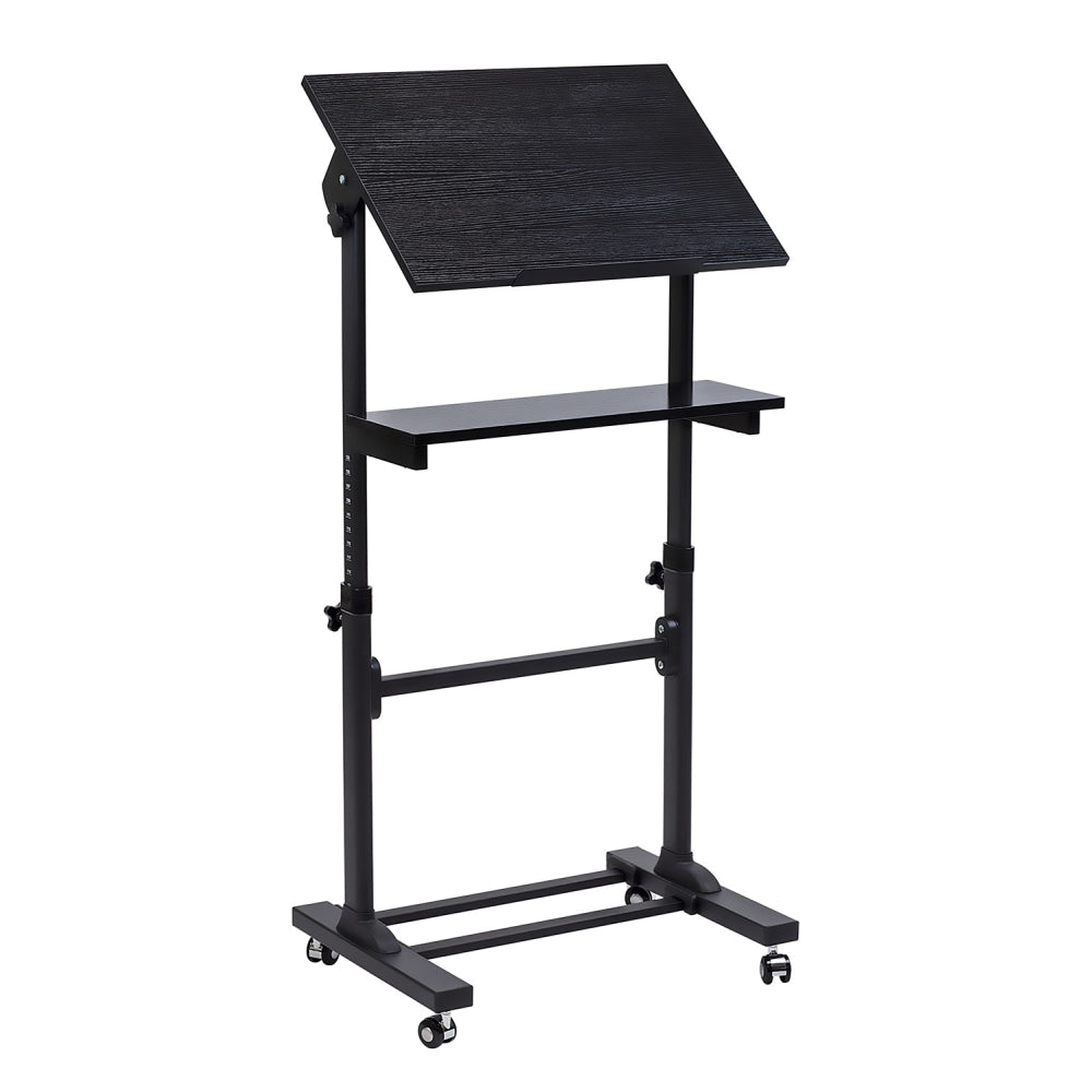 Mount-It! MI-7941Mobile Stand-Up Desk Lectern, 41inH x 20inW x 5-15/16inD, Black